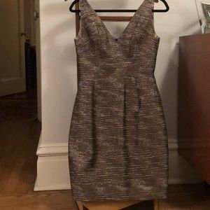 Elie Tahari metallic knee length dress